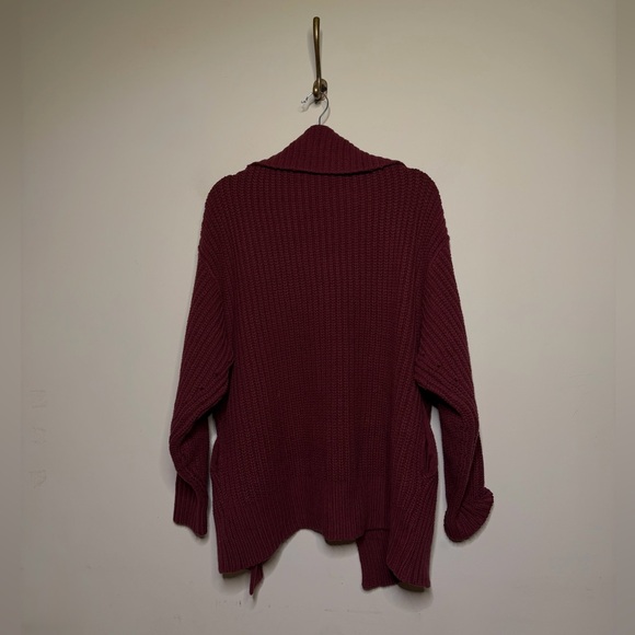 Free People Swim Too Deep Cardigan in Cabernet - Picture 7 of 7
